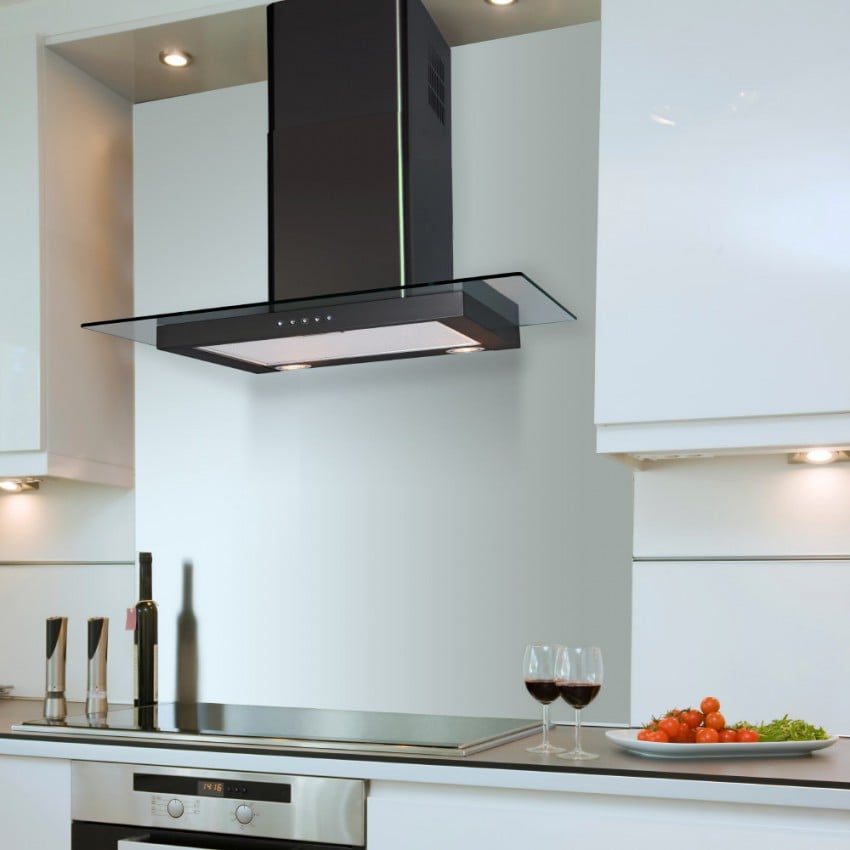 Flat chimney store hood